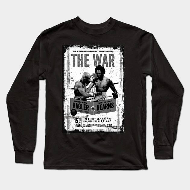 Marvin Hagler vs Hearns Long Sleeve T-Shirt by Nickoliver